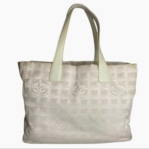 Chanel Travel Line Tote Bag Pink Medium Canvas